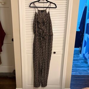 Floral Black Jumpsuit Greylin Size L